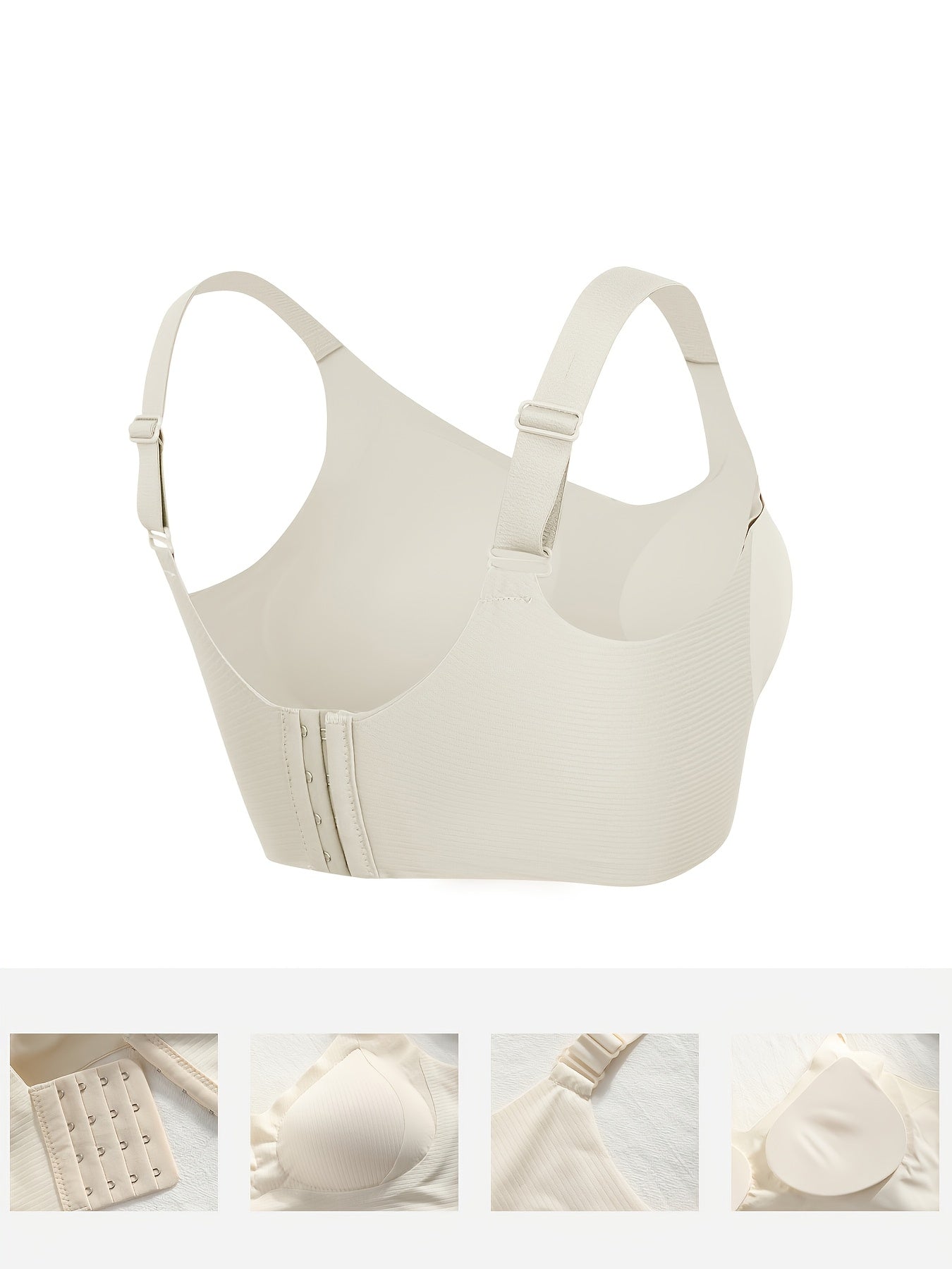 2pcs  Push Cup Underwear Breathable Anti-Sag Removable Padding Wireless Design