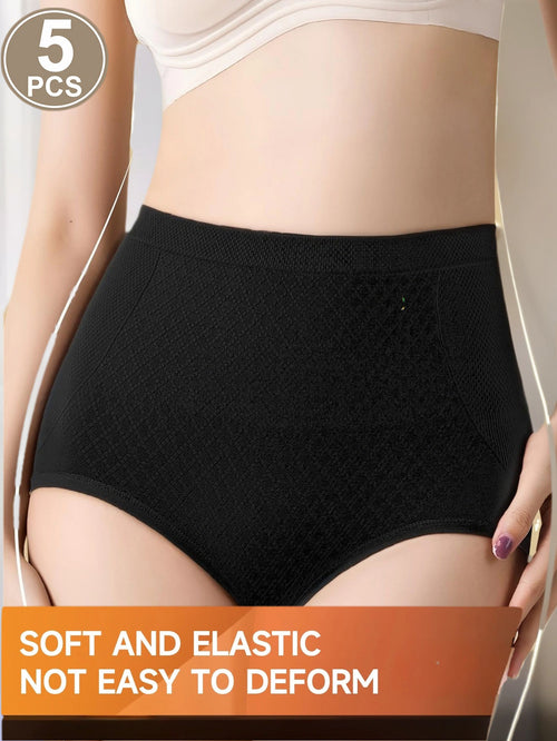 5-Pack High-Waisted Underwear, Tummy Control And Lifting